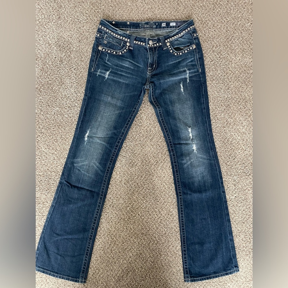 “Miss Me” heavily embellished Distressed Women's Jeans